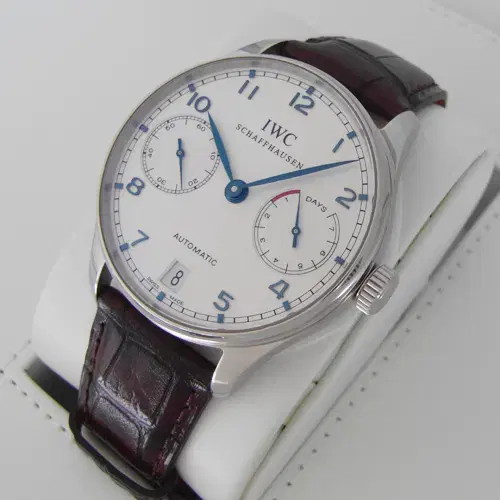 IWC 포르투기스 세븐데이즈 파워리저브 블루핸즈 IW500107